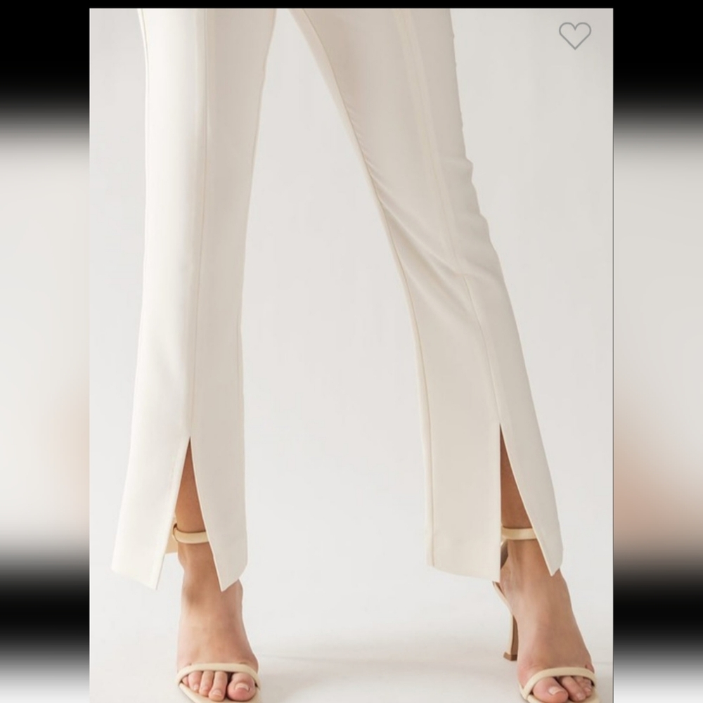 Front Split Pants Ivory - Picture 4 of 4